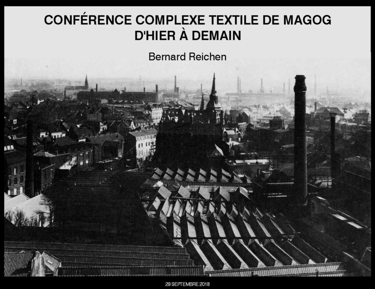 Carta - Reichen et Robert Associates - Conference on the Magog Textile Complex Past and Future